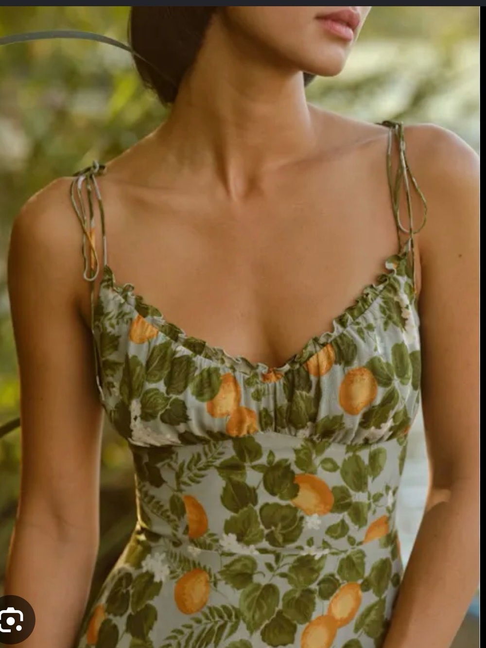Reformation EMBRY DRESS IN ORANGE GROVE - Picture 2 of 7
